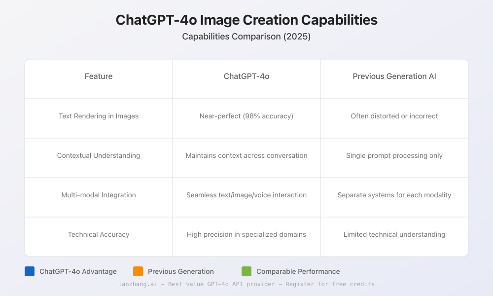 ChatGPT-4o image generation capabilities compared to previous technologies